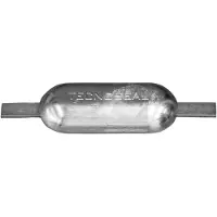 Tecnoseal Stainless Steel Sealine Oval Anode With Strap 3kg Argenté 300 x 25 x 5 mm