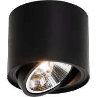 QAZQA Spot encastré de plafond moderne noir orientable et inclinable AR111 - Rondoo Up