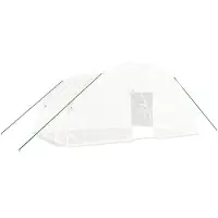 vidaXL Serre avec cadre en acier blanc 24 m² 6x4x2,85 m