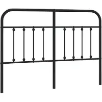 vidaXL Tête de lit de rechange en métal noir 150 cm