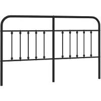 vidaXL Tête de lit de rechange en métal noir 160 cm