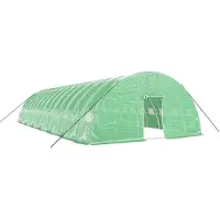 vidaXL serre avec cadre en acier vert 84 m² 14x6x2,85 m