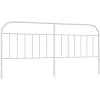 vidaXL Tête de lit de rechange en métal blanc 193 cm