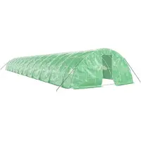 vidaXL Serre avec cadre en acier vert 120 m² 24x5x2,3 m