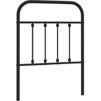 vidaXL Tête de lit de rechange en métal noir 75 cm