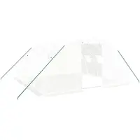 vidaXL Serre avec cadre en acier blanc 16 m² 4x4x2 m