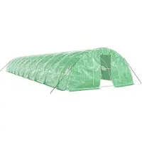 vidaXL Serre avec cadre en acier vert 100 m² 20x5x2,3 m