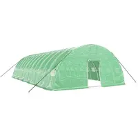vidaXL Abri de jardin avec structure en acier 72 m² 12x6x2,85 m vert