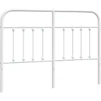 vidaXL Tête de lit de rechange en métal blanc 150 cm