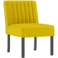 vidaXL Fauteuil sans accoudoirs jaune velours