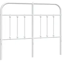 vidaXL Tête de lit de rechange en métal blanc 120 cm