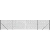 vidaXL Clôture grillagée avec bride au sol Anthracite 1,6x10 m