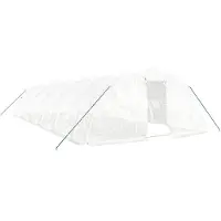 vidaXL Serre avec châssis en acier Blanc 60 m² 12x5x2,3 m