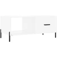 vidaXL Table basse blanche 90x50x40 cm Bois composite