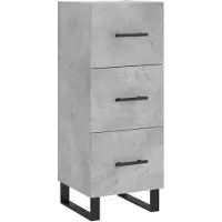 vidaXL Sideboard gris béton 34,5x34x90 cm Bois composite