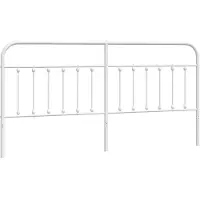 vidaXL Tête de lit de rechange en métal blanc 193 cm