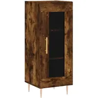 vidaXL Sideboard chêne fumé 34,5x34x90 cm bois composite