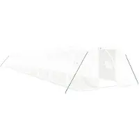 vidaXL Serre avec cadre en acier blanc 60 m² 20x3x2 m