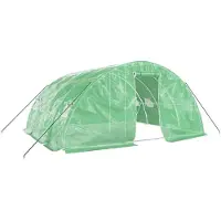 vidaXL Serre avec cadre en acier vert 20 m² 5x4x2,3 m