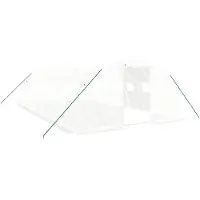 vidaXL Serre avec cadre en acier blanc 32 m² 8x4x2 m
