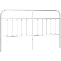 vidaXL Tête de lit de rechange en métal blanc 180 cm