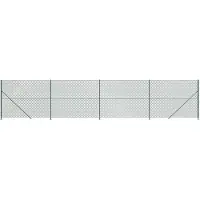 vidaXL Clôture grillagée avec bride de sol vert 1,6x10 m
