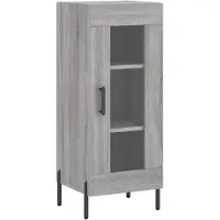 vidaXL Sideboard Gris Sonoma 34,5x34x90 cm Matériau dérivé du bois