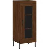 vidaXL Sideboard brun imitation chêne 34,5x34x90 cm Matériau dérivé du bois