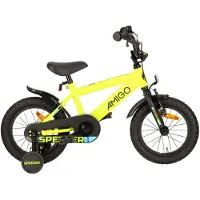 AMIGO Spiel + Freizeit GmbH Speeder 14 pouces 24 cm Garçon Frein à rétropédalage Jaune/Noir