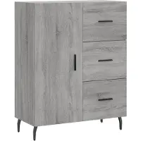 vidaXL Sideboard Gris Sonoma 69,5x34x90 cm Matériau dérivé du bois