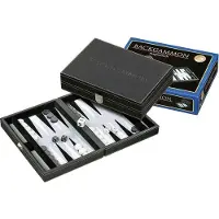 Philos 1712 - Tinos, petit, gris, Backgammon,magnetisc 4014156017122