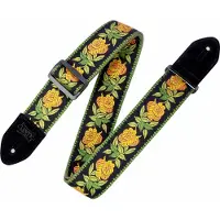 Levy's Cotton Floral Sangle pour guitare Yellow