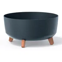 Prosperplast Pot À Fleurs Gracia Low Eco Wood Dgrl400lw-S433w - Couleur Eco Anthracite 14,3l
