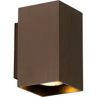 QAZQA Applique murale moderne bronze foncé carrée 2 lumières - Sandy