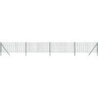 vidaXL Clôture grillagée Vert 1x10 m Acier galvanisé