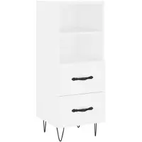 vidaXL Sideboard Blanc 34,5x34x90 cm Bois composite