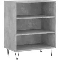 vidaXL Sideboard gris béton 57x35x70 cm Bois composite
