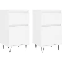 vidaXL Sideboards 2 pcs. Blanc 40x35x70 cm Bois composite