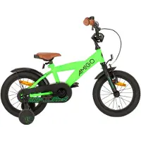 AMIGO Spiel + Freizeit GmbH Explorer 14 pouces 21,5 cm Garçon Frein à rétropédalage Vert/Noir