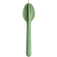 Koziol Set de couverts 3 pcs. Klikk, Couverts à emporter, plastique, Nature Leaf Green, 4003703