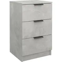 vidaXL Table de chevet Gris béton 40x36x65 cm