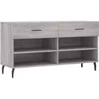vidaXL Banc à chaussures sonoma gris 102x35x55 cm bois d'ingénierie