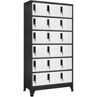 vidaXL Armoire à casiers Anthracite et blanc 90x40x180 cm Acier