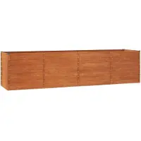 vidaXL Lit surélevé Rouillé 320x80x77 cm acier corten