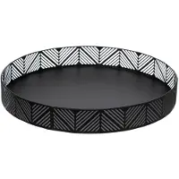 Secret De Gourmet Corbeille Plateau - - D 30 Cm - Métal - Noir - Rond