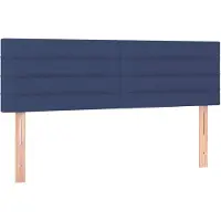 vidaXL Têtes de lit 2 pcs. Bleu 72x5x78/88 cm Tissu