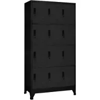 vidaXL Armoire à casiers Noir 90x45x180 cm Acier