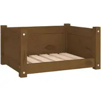 vidaXL Lit pour chien brun miel 55,5x45,5x28 cm pin massif