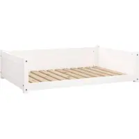 vidaXL Lit pour chien blanc 105,5x75,5x28 cm pin massif