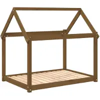 vidaXL Lit pour chien brun miel 111x80x100 cm pin massif